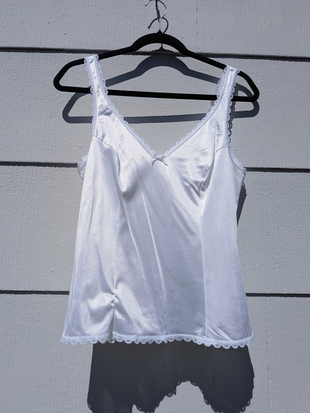 Women's White Lace Trim Camisole